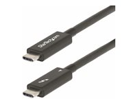 StarTech.com 6ft (2m) Active Thunderbolt 4 Cable, 40Gbps, 100W PD, 4K/8K, Intel Certified, Compatible w/Thunderbolt 3/USB 3.2/DisplayPort (A40G2MB-TB4-CABLE) - USB-kabel - USB-C (hane) till USB-C (hane) - USB 3.2 Gen 2 / USB4 / Thunderbolt 3 / Thunderbolt 4 / DisplayPort 1.4a - 2 m - aktiv, USB-strömförsörjning (100W), 8K60Hz stöd, 4K60Hz stöd, upp till 40 Gbps dataöverföringshastighet - svart A40G2MB-TB4-CABLE