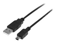 StarTech.com 0.5 m Mini USB 2.0-kabel - A till mini B - M/M - USB-kabel - USB (hane) till mini-USB typ B (hane) - USB 2.0 - 50 cm - svart USB2HABM50CM