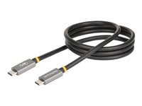 StarTech.com 3ft (1m) USB4 Cable, USB-IF Certified USB-C Cable, 40 Gbps, USB Type-C Data Transfer Cable, 100W Power Delivery, 8K 60Hz, Compatible w/Thunderbolt 4/3/USB 3.2 - USB C to C cable (CC1M-40G-USB-CABLE) - USB-kabel - 24 pin USB-C (hane) till 24 pin USB-C (hane) - USB 2.0 / USB 3.1 / USB 3.2 / USB4 / Thunderbolt 3 / Thunderbolt 4 - 1 m - upp till 40 Gbps dataöverföringshastighet, USB-strömförsörjning (100W), stöd för 4K, stöd för 8K - svart CC1M-40G-USB-CABLE