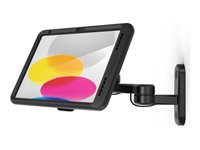 Compulocks iPad 10th-11th (A16) Gen PowerMove Swing Wall Mount Black - Monteringssats (väggfäste) - för surfplatta - vridbart - svart - skärmstorlek: 10.9" - för Apple 10.9-inch iPad (10:e generation) 827BPMIP109
