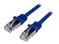StarTech.com Cat6-patchkabel - skärmad (SFTP) - 3 m, blå - Patch-kabel - RJ-45 (hane) till RJ-45 (hane) - 3 m - SFTP / 50 mikrometer - CAT 6 - formpressad, hakfri - blå N6SPAT3MBL