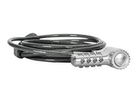 Targus Defcon - Lås för säkerhetskabel - silver - 2 m ASP96RGL